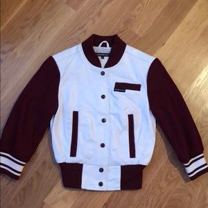 Members Only varsity leather jacket